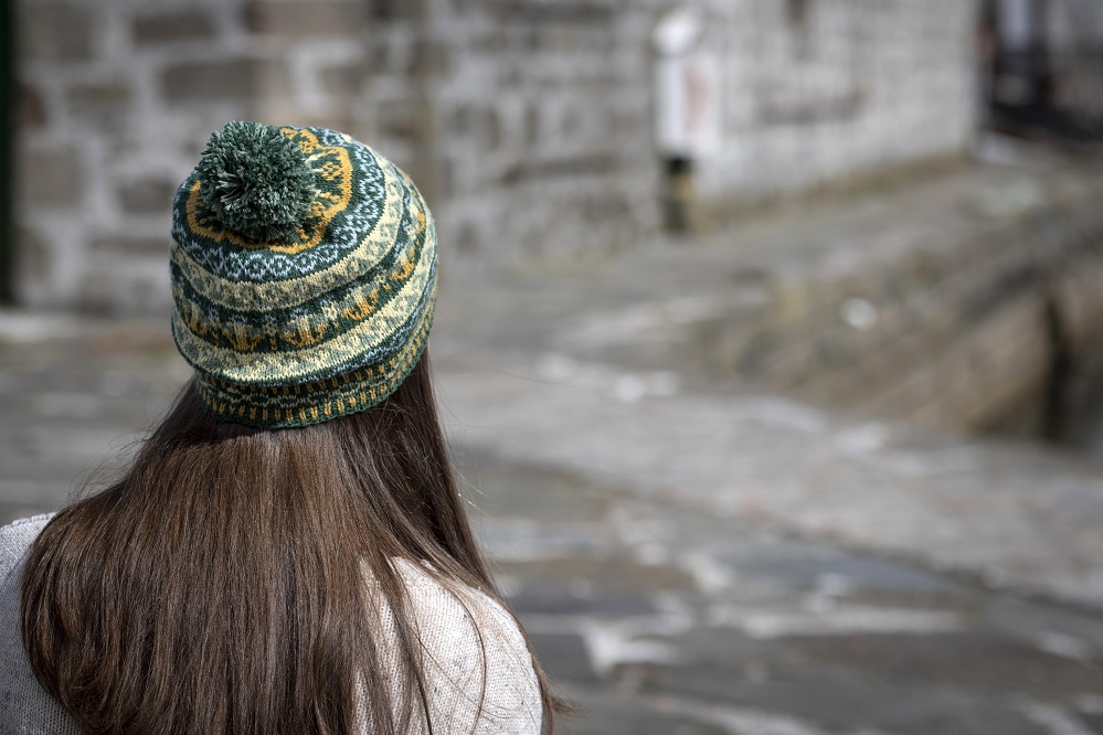 Women's Autumn Winter Warm Pointed Hat Knitted Windmill Style Bonnet Outwear Cap 