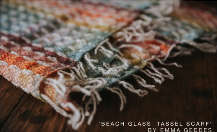 ‘Beach Glass Tassel Scarf’ | Emma Geddes